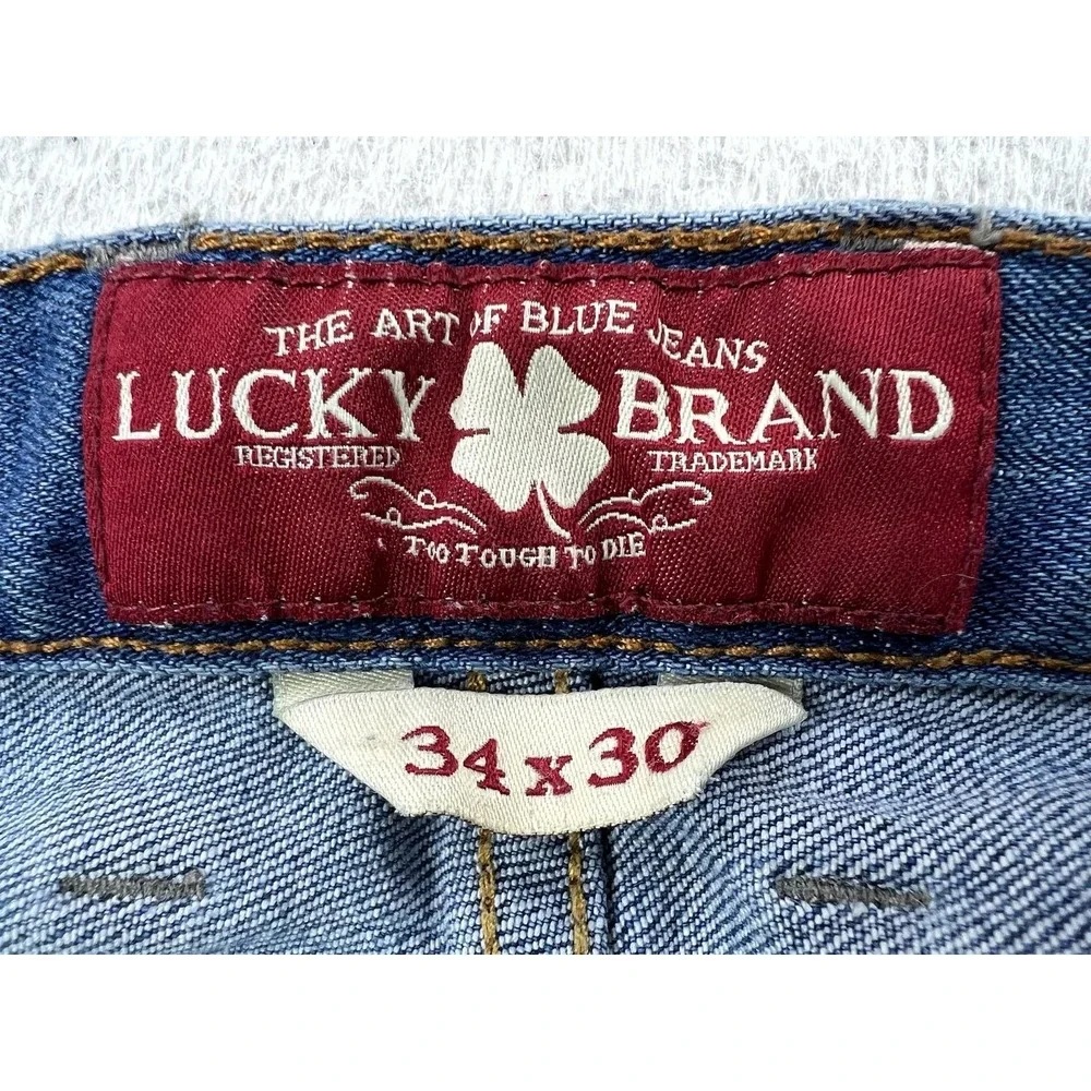 Lucky Brand 361 Vintage Straight Jeans Mens 34x30 Blue Med Wash Denim Pants